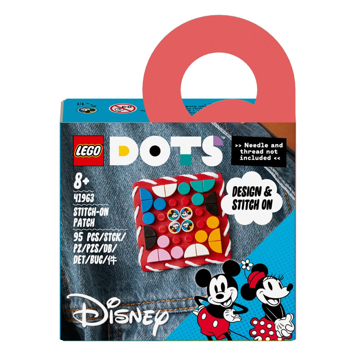 DOTS LEGO 41963 Mickey Minnie Mouse: Patch-on Stitch-on