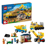 LEGO LEGO CITY 60391 CAMION KIP, camion di costruzione e gru a demolizione