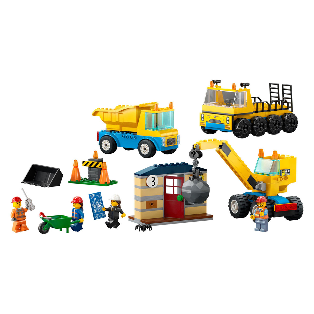Lego City 60391 Kiepwagen, Bouwtruck and Demolition Crane