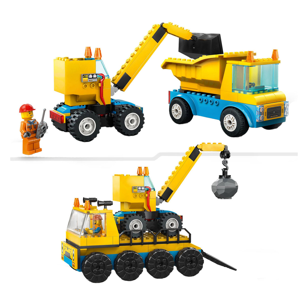 Lego City 60391 Kiepwagen, Bouwtruck and Demolition Crane