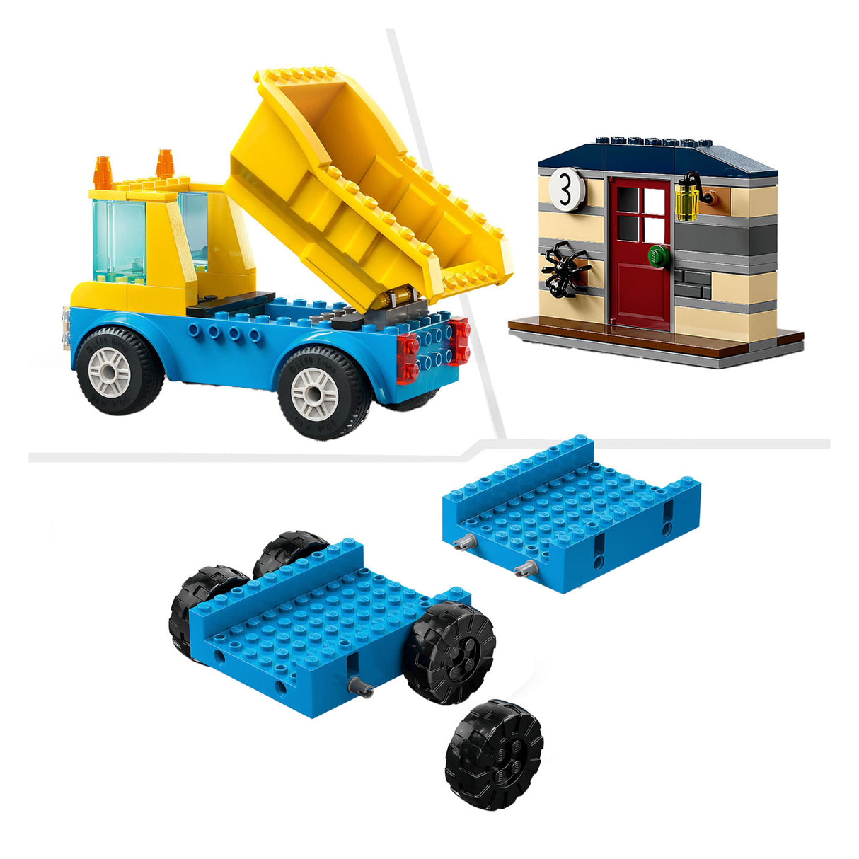 Lego City 60391 Kiepwagen, Bouwtruck and Demolition Crane
