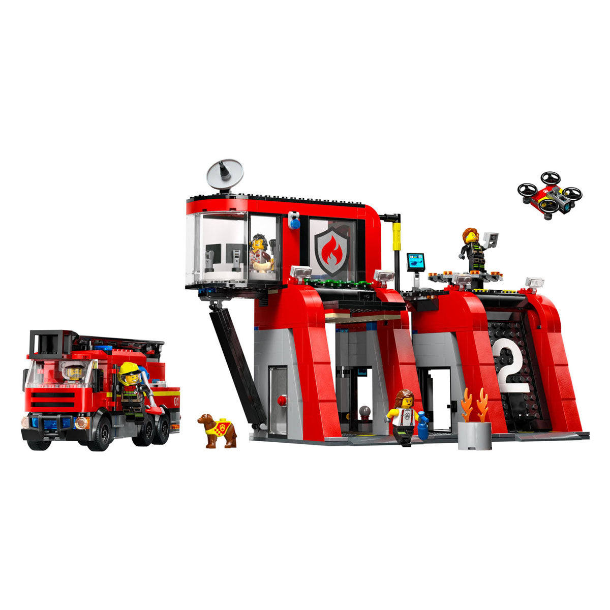 Caserne de pompiers et camion de pompiers Lego City - 60414