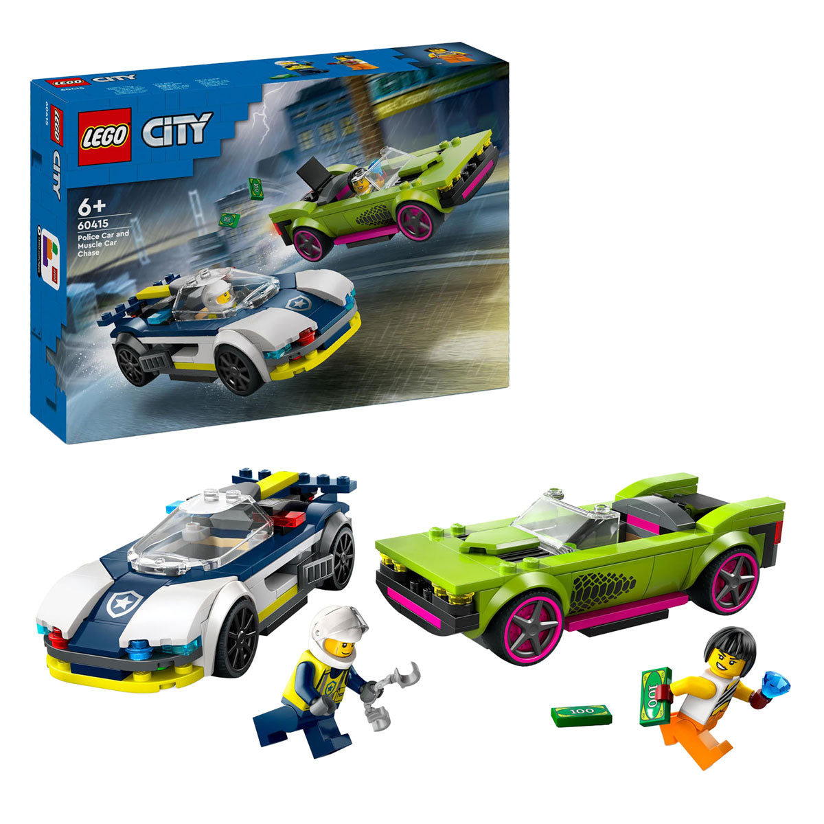 LEGO LEGO CITY 60415 COCHE POLICÍA Y PERSONACIÓN DE COCHE FÁPIDO