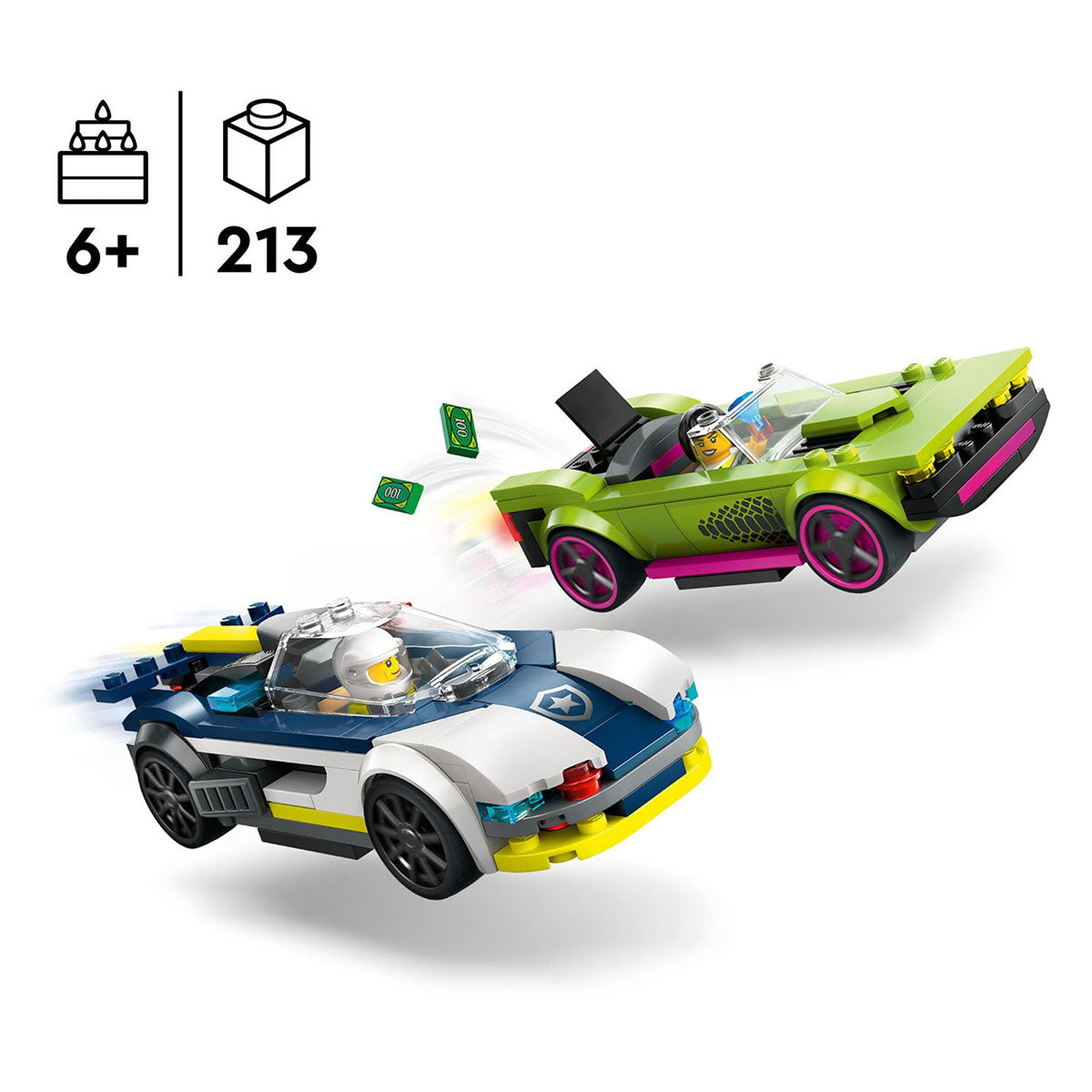 Voiture de police Lego et poursuite en voiture à grande vitesse - 60415