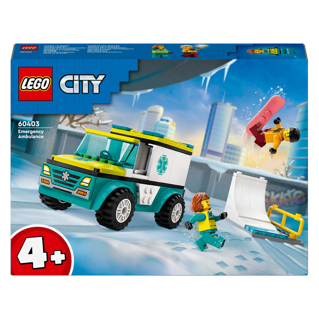 Lego Lego City 60403 Krankenwagen und Snowboarder