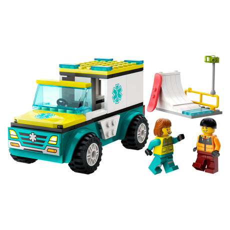 Lego city ambulance et snowboarder - 60403