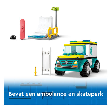 Lego city ambulance et snowboarder - 60403