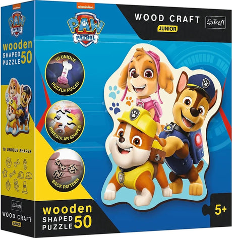 Puzzle Trefl - puzzle en bois patte patrouille - 50 pièces