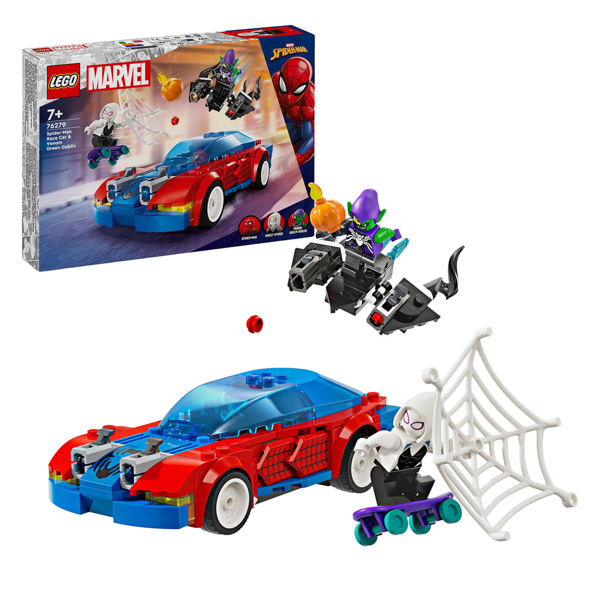 LEGO LEGO Super Heroes 76279 Spider-Man Racing Car und Venom Green Goblin