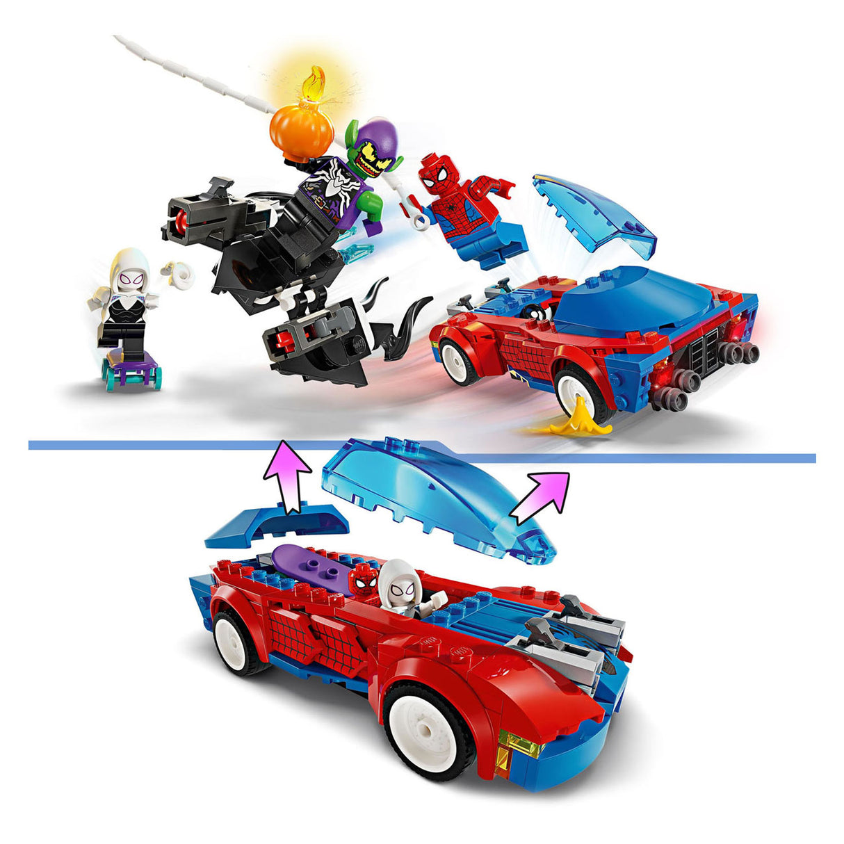 LEGO LEGO Super Heroes 76279 Spider-Man Racing Car und Venom Green Goblin