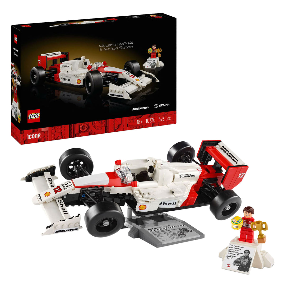 LEGO LEGO ICONS 10330 McLaren MP4 4 og Ayrton Senna