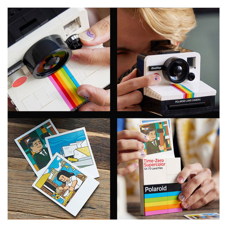 Lego ideas polaroid onestep sx-70, jouet de construction d'appareil photo (21345)
