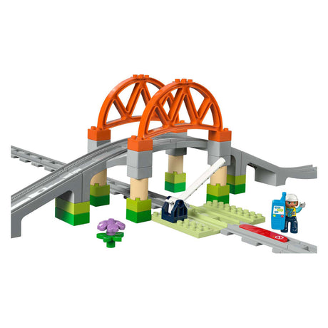 Lego Duplo Town 10426 Ensemble d'extension du pont ferroviaire et des voies ferrées