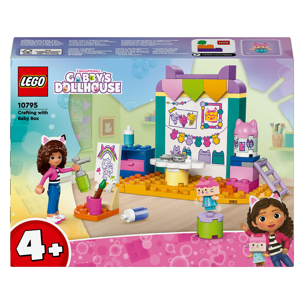 Lego lego gabby's poppenhuis 10795 knutselen met babykitty