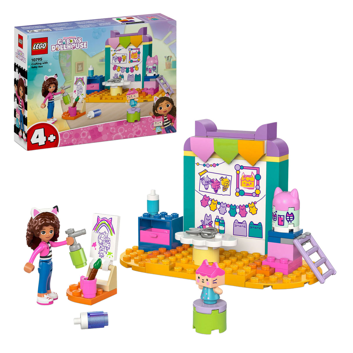 Lego lego gabby's poppenhuis 10795 knutselen met babykitty