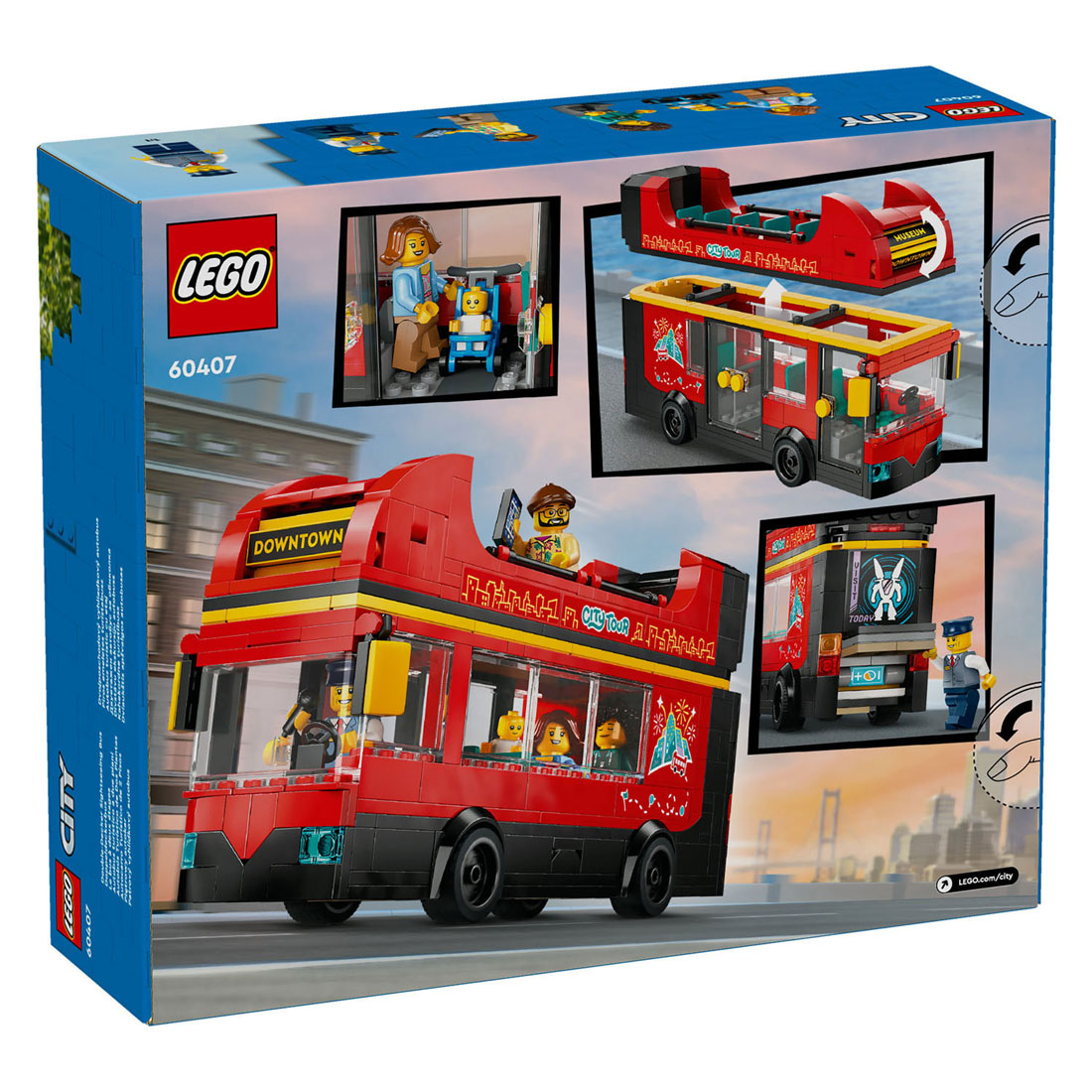 Bus touristique rouge à deux étages Lego City - 60407