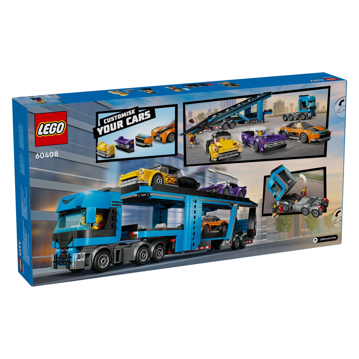 LEGO LEGO CITY 60408 Vehículo de transporte con autos deportivos