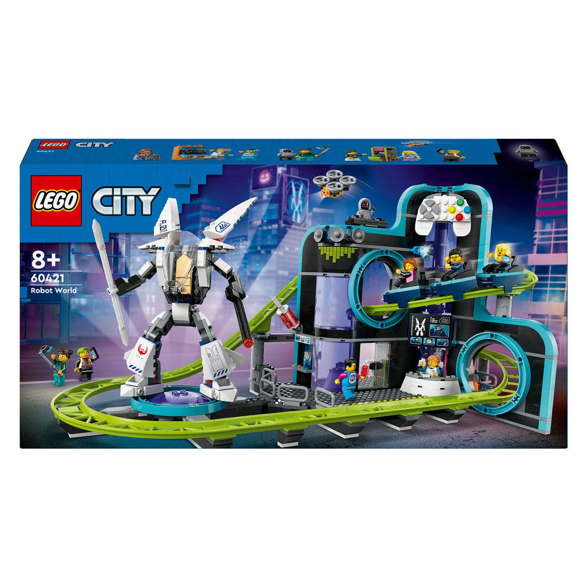 LEGO LEGO CITY 60421 Achtbaan en Robotwereld