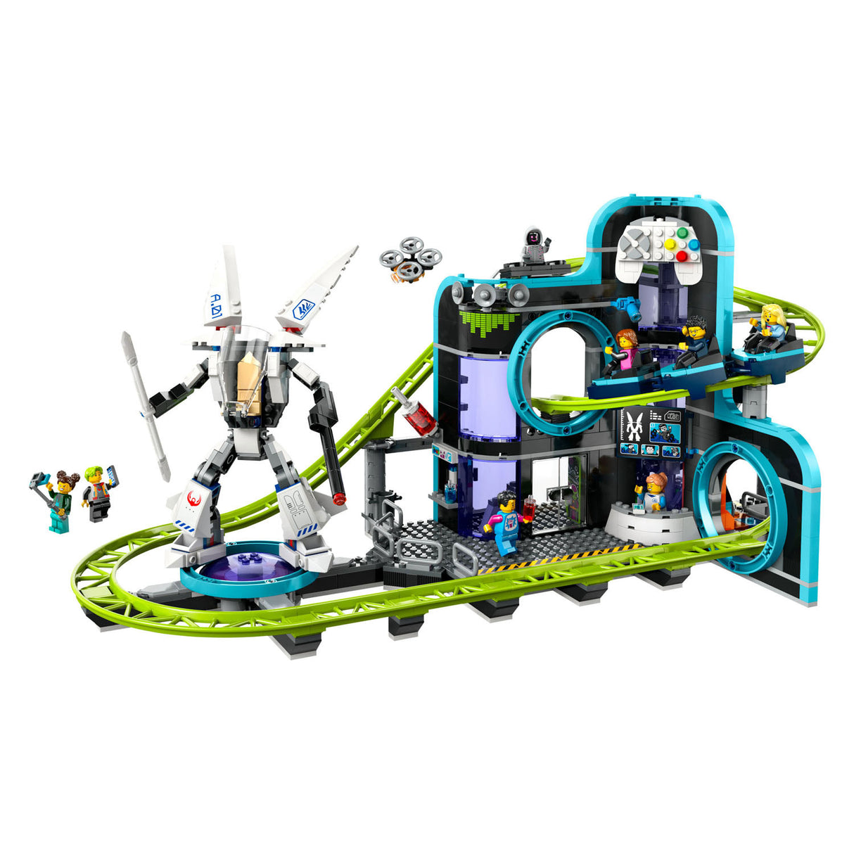 LEGO LEGO CITY 60421 Achtbaan en Robotwereld