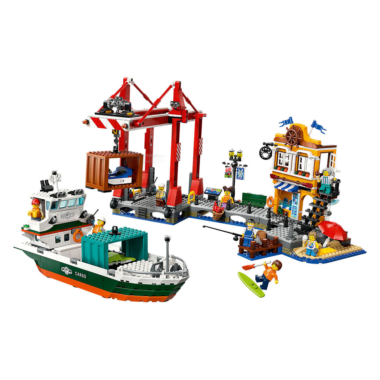 Lego City 60422 Haven avec cargo navire