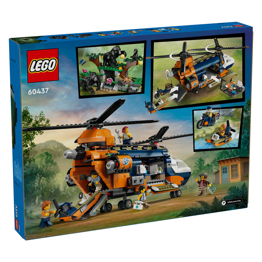 LEGO CITY 60437 Jungle Researchers: Hélicoptère à la base