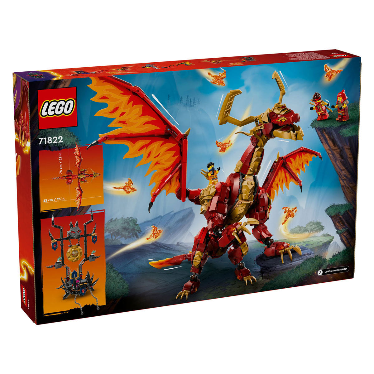 Lego Ninjago 71822 Brondraak de mouvement