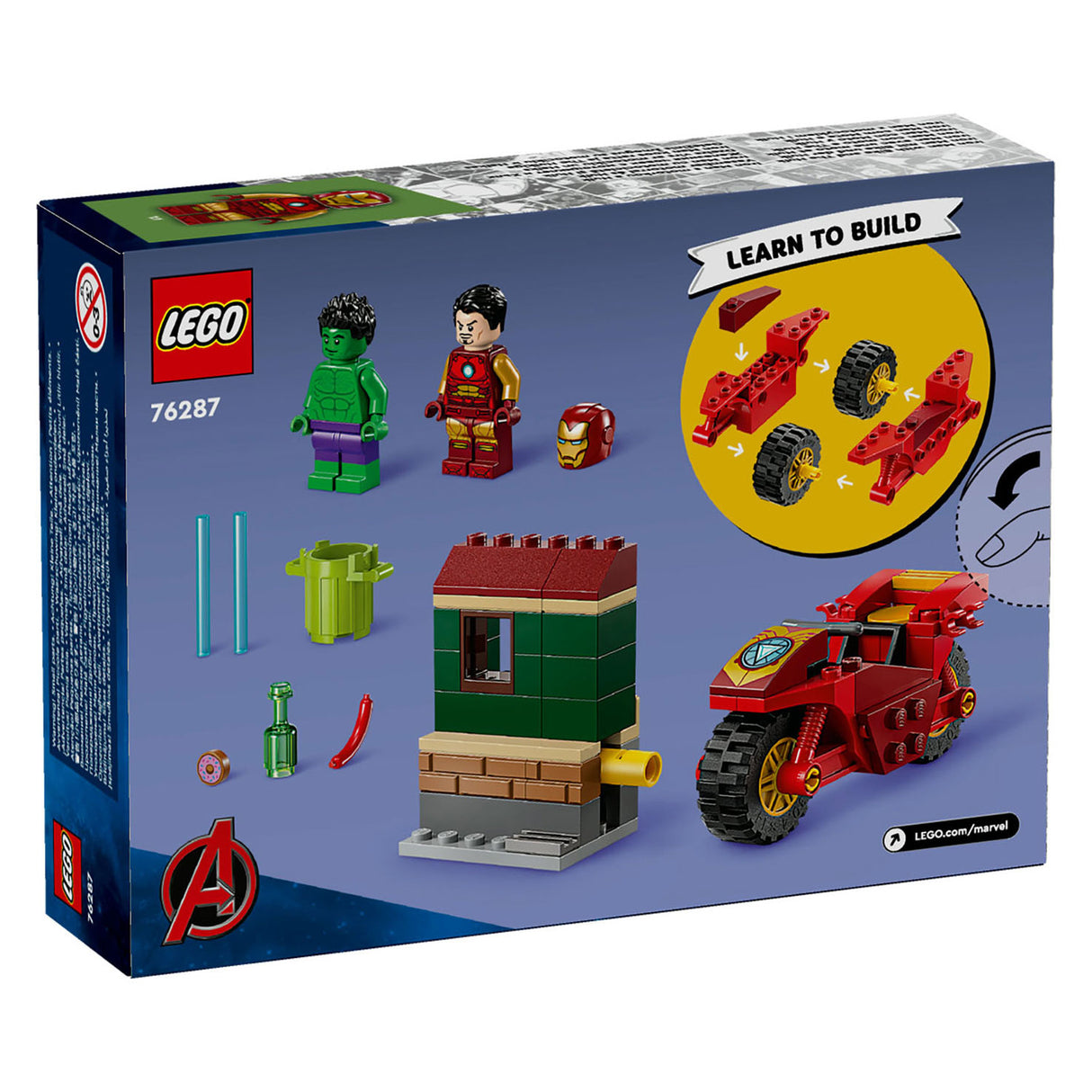 Lego Super Heroes 76287 Iron Man z motorjem in de Hulk