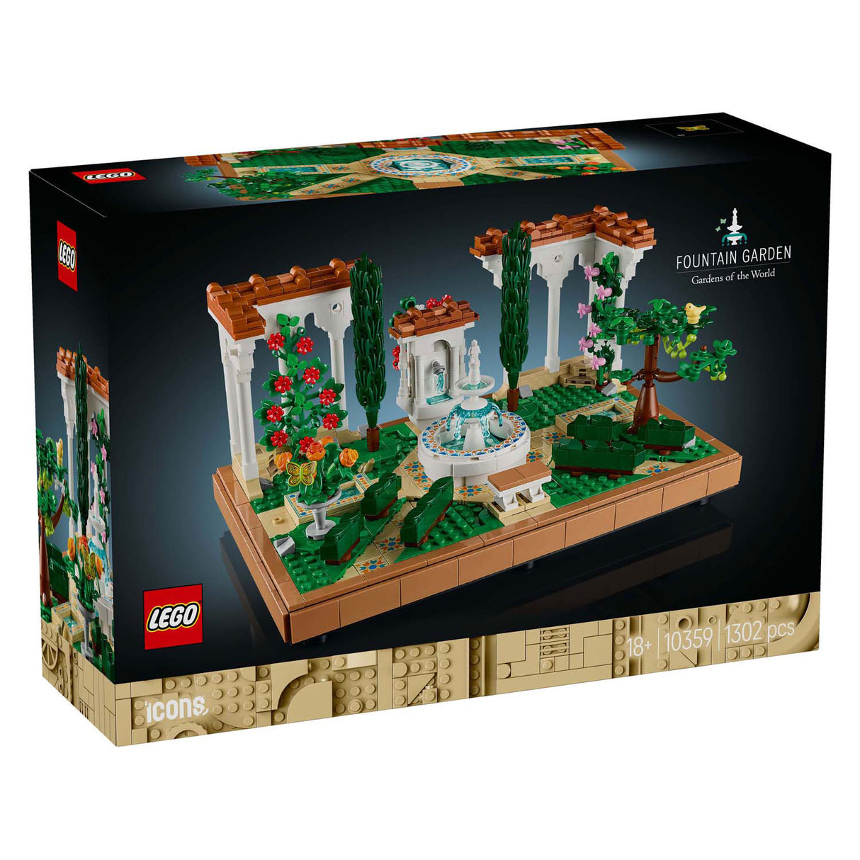 Icônes LEGO 10359 Jardin avec fontaine