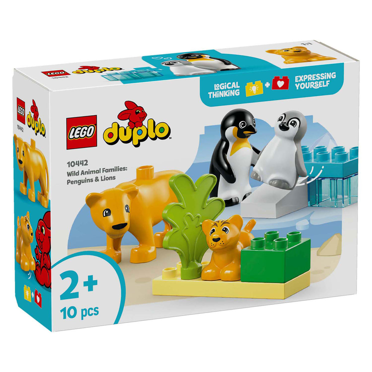 Lego duplo town 10442 families van wilde dieren: pinguïns en leeuwen