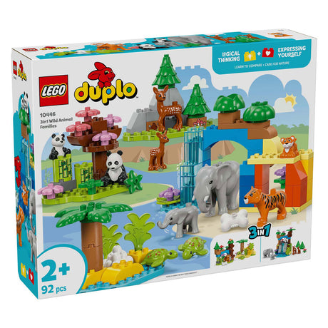 Lego duplo town 10446 familles 3 en 1 d'animaux sauvages