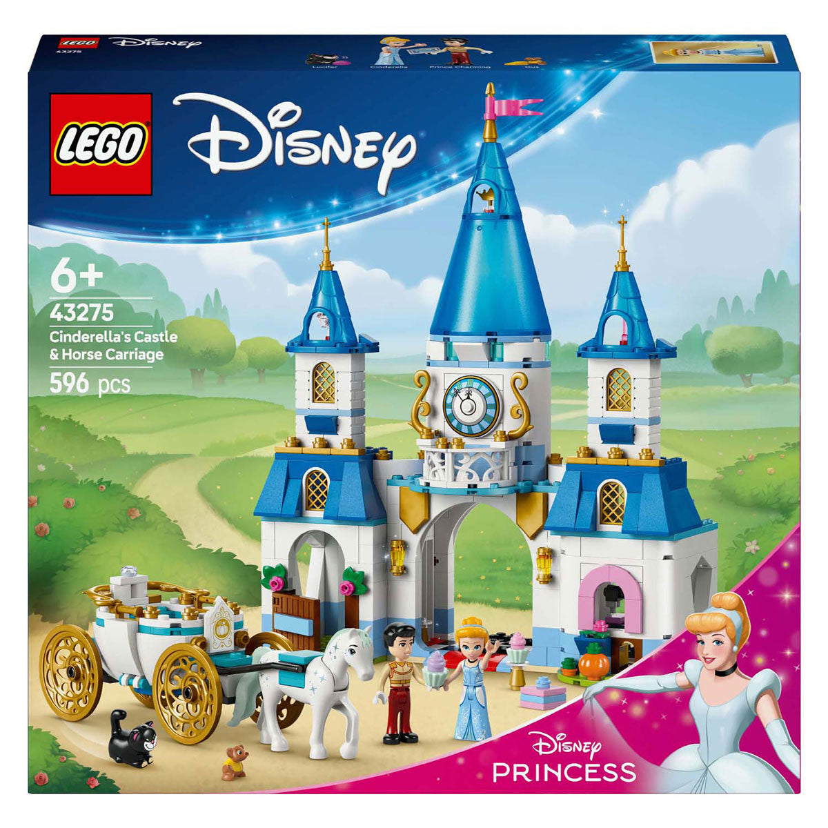 Lego Disney Princess 43275 Askepott Castle and Horse Coach