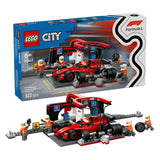 Lego City 60443 F1 Pitstop and Pitcrew with Ferrari Auto