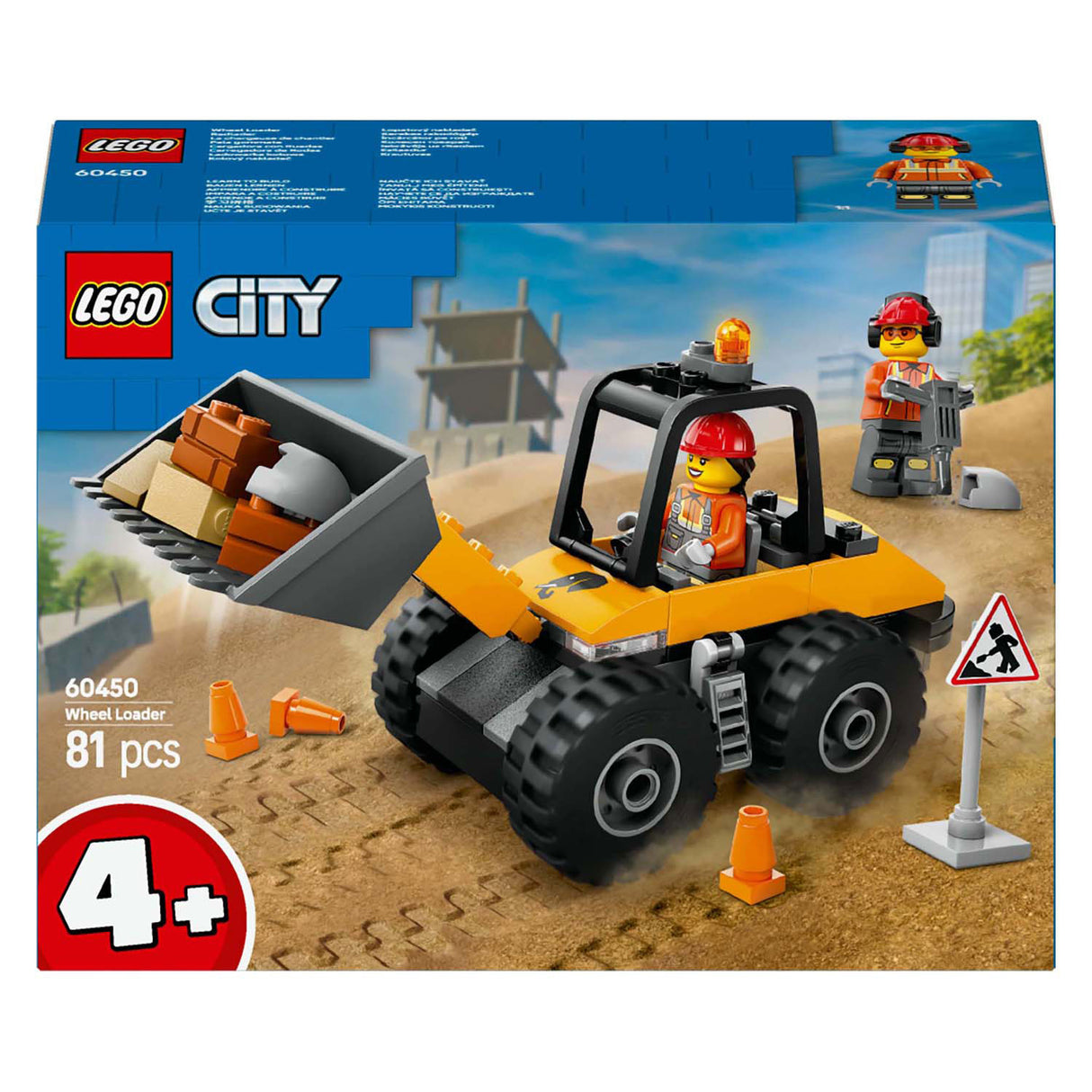 LEGO CITY 60450 cargador de ruedas amarillas