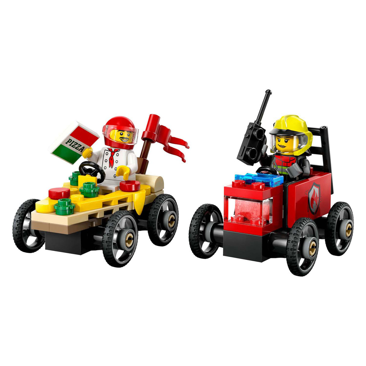 LEGO City 60458 Race car pack: Pizza stem truck vs. fire truck