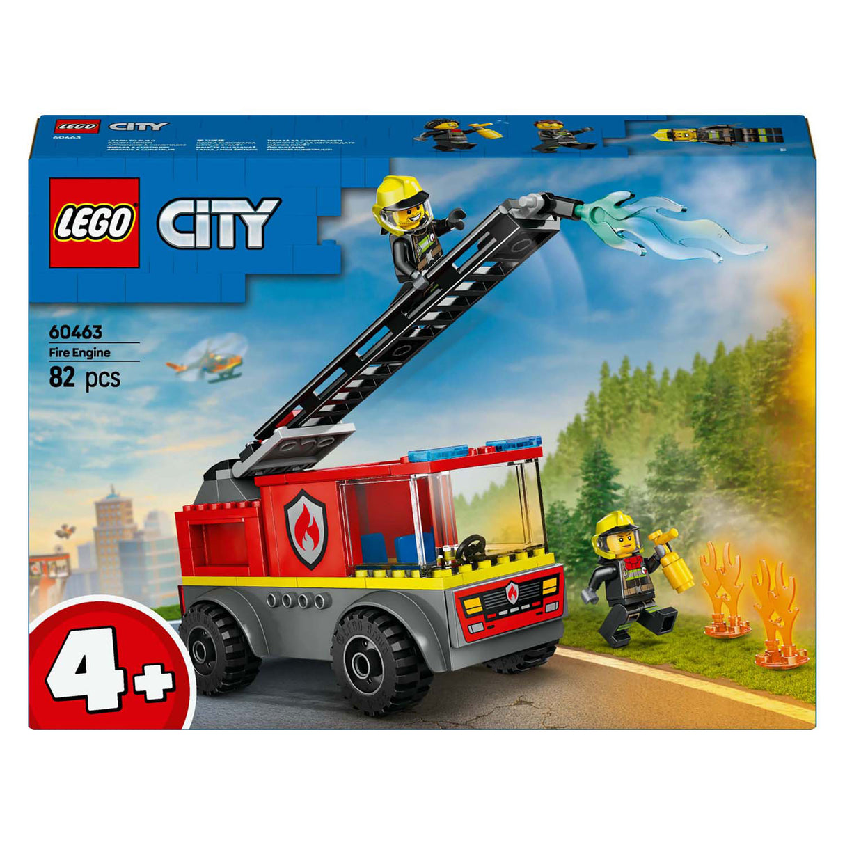 Lego City Fire Brigade Ladder Car With Figures - 60463