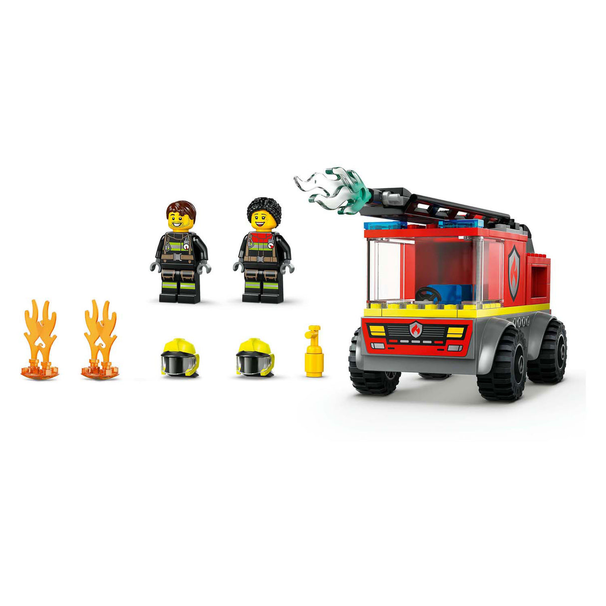 Lego City Fire Brigade Ladder Car With Figures - 60463