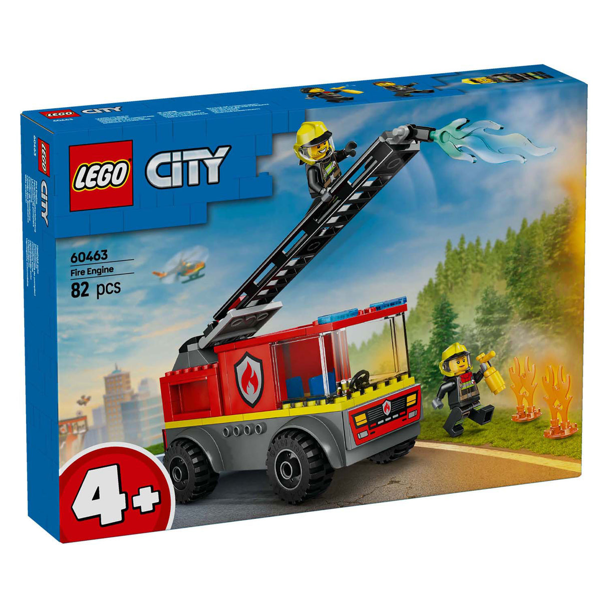 Lego City Fire Brigade Ladder Car With Figures - 60463