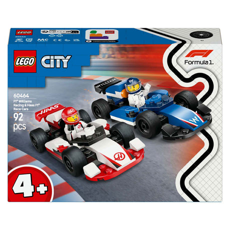 Lego city 60464 f1 williams courses et lièvre f1 voitures de course