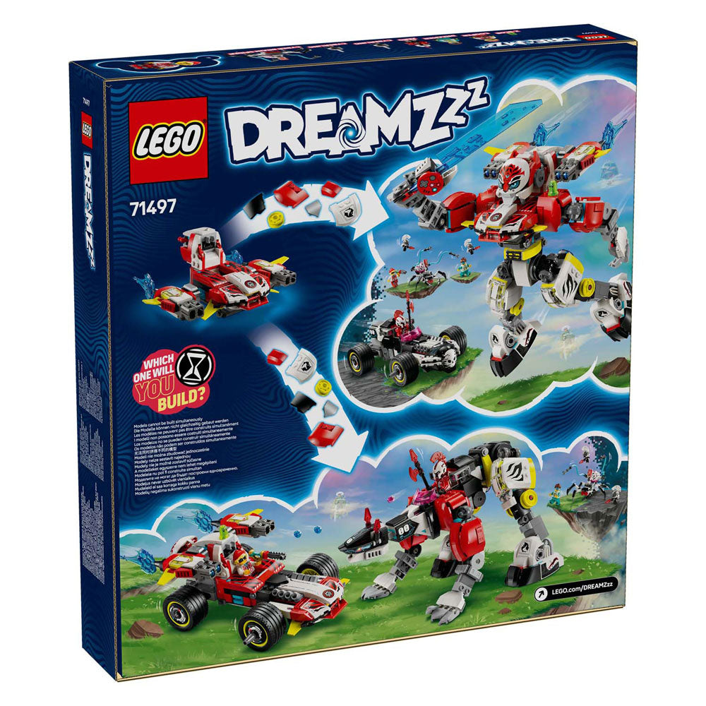 Lego Dreamzzz 71497 Coopers Tigermecha and Zero's Hot Rod Auto