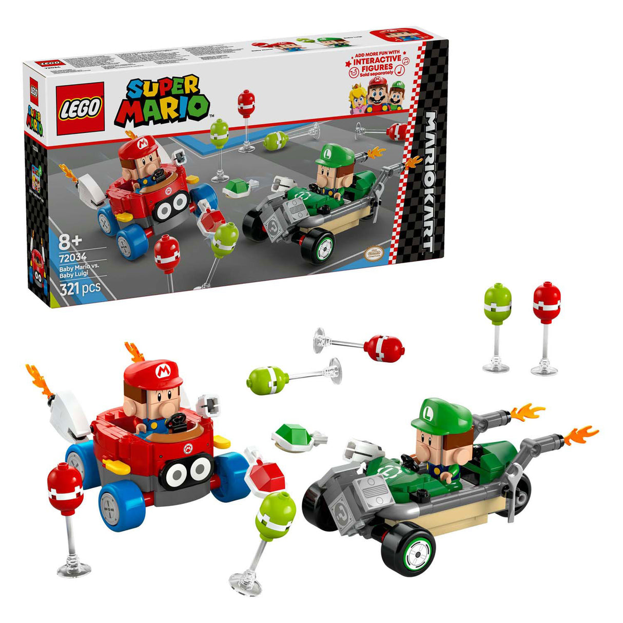 LEGO Super Mario 72034 Mario Kart Baby Mario Vs. Bébé Luigi