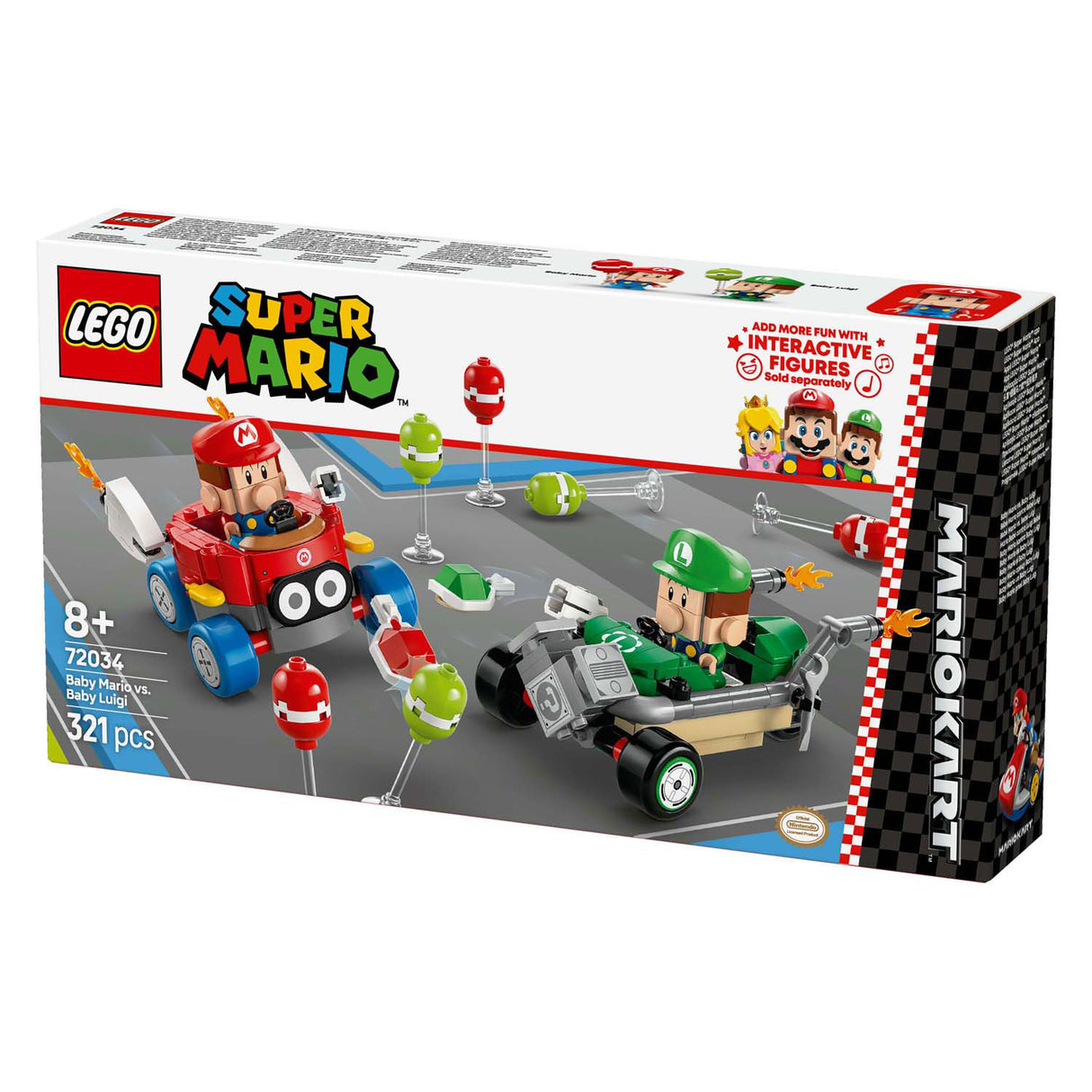 Lego super mario 72034 mario kart bébé mario contre bébé Luigi