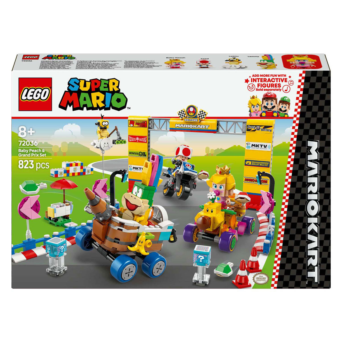 Lego Super Mario 72036 Mario Kart Baby Peach and Grand Prix Zestaw