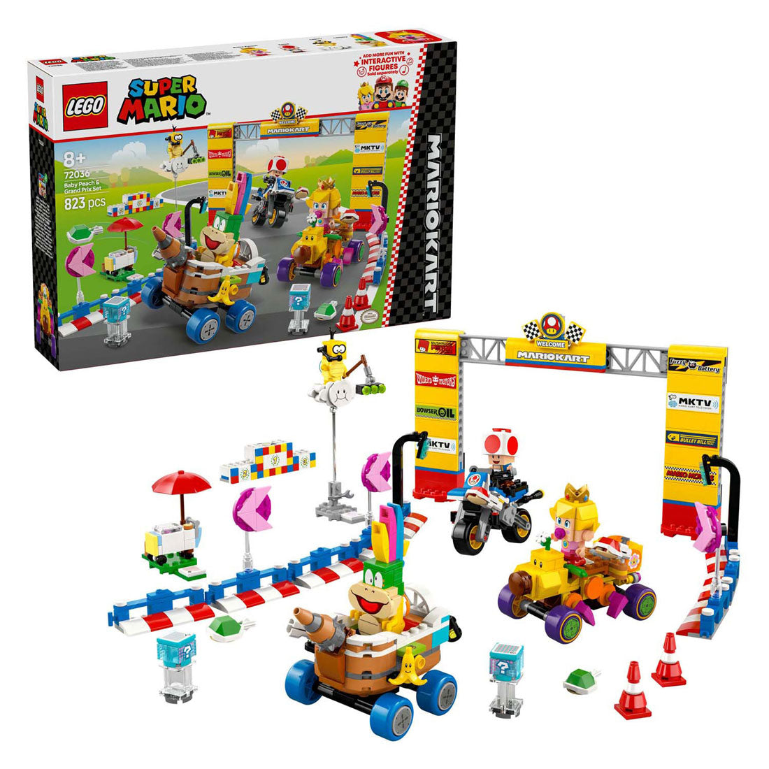 Lego Super Mario 72036 Mario Kart Baby Peach och Grand Prix Set