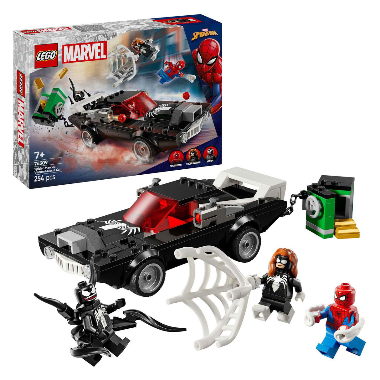 Lego Super Helden 76309 Spider-Man vs. Venom klassesch Auto