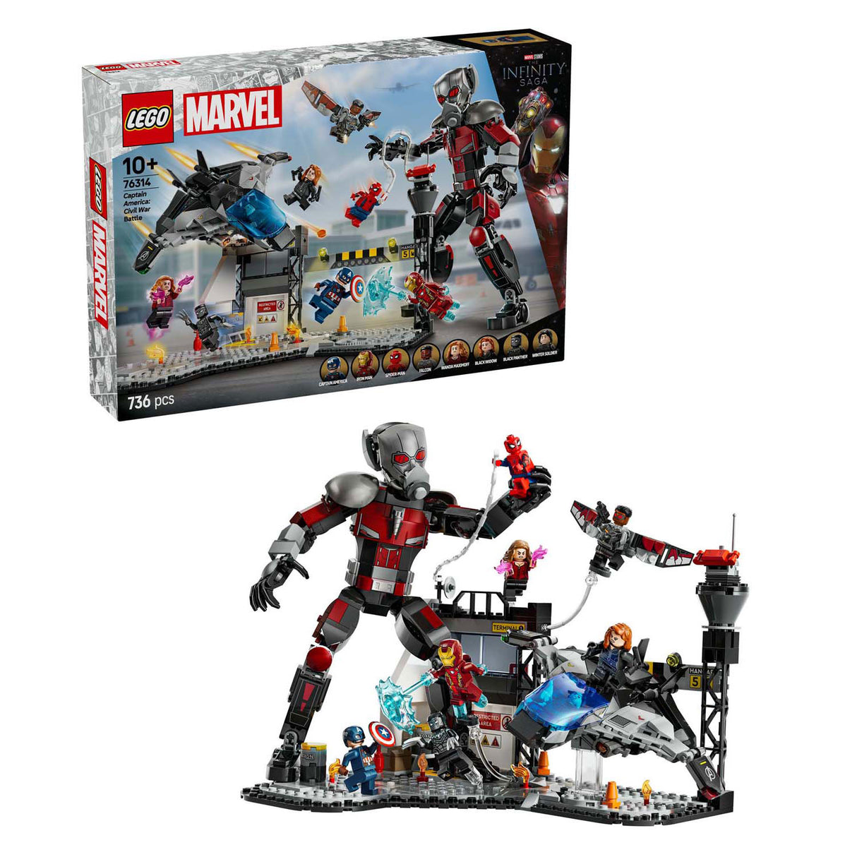 Lego super heroes 76314 captain america civil war actiescene