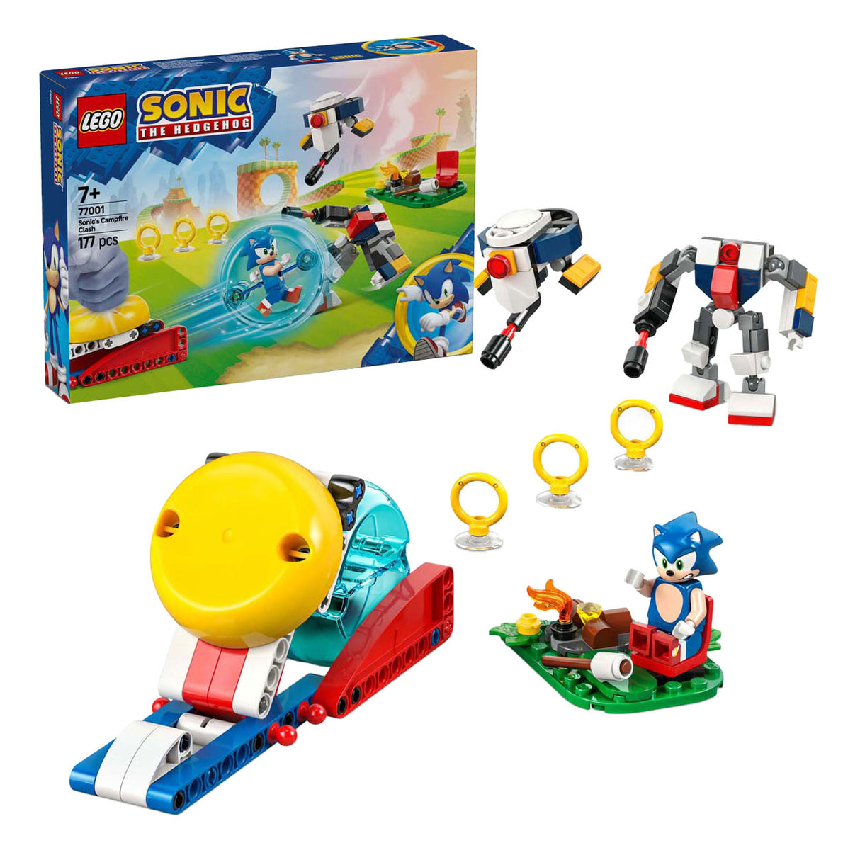 Lego sonic the hedgehog 77001 sonics kracheting bij het kampvuur