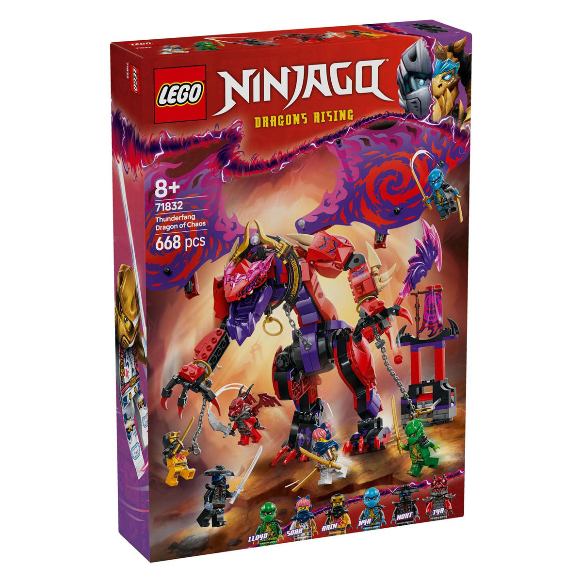 Lego 71832 Ninjago, dragon du chaos à dents de foudre