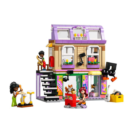 Kit magasin de musique et immeuble d'appartements Lego Friends pour enfants - 42653
