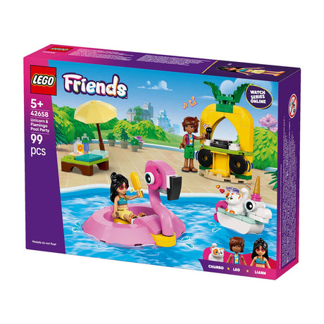 Lego classic 42658 pool party avec flamant rose et licorne