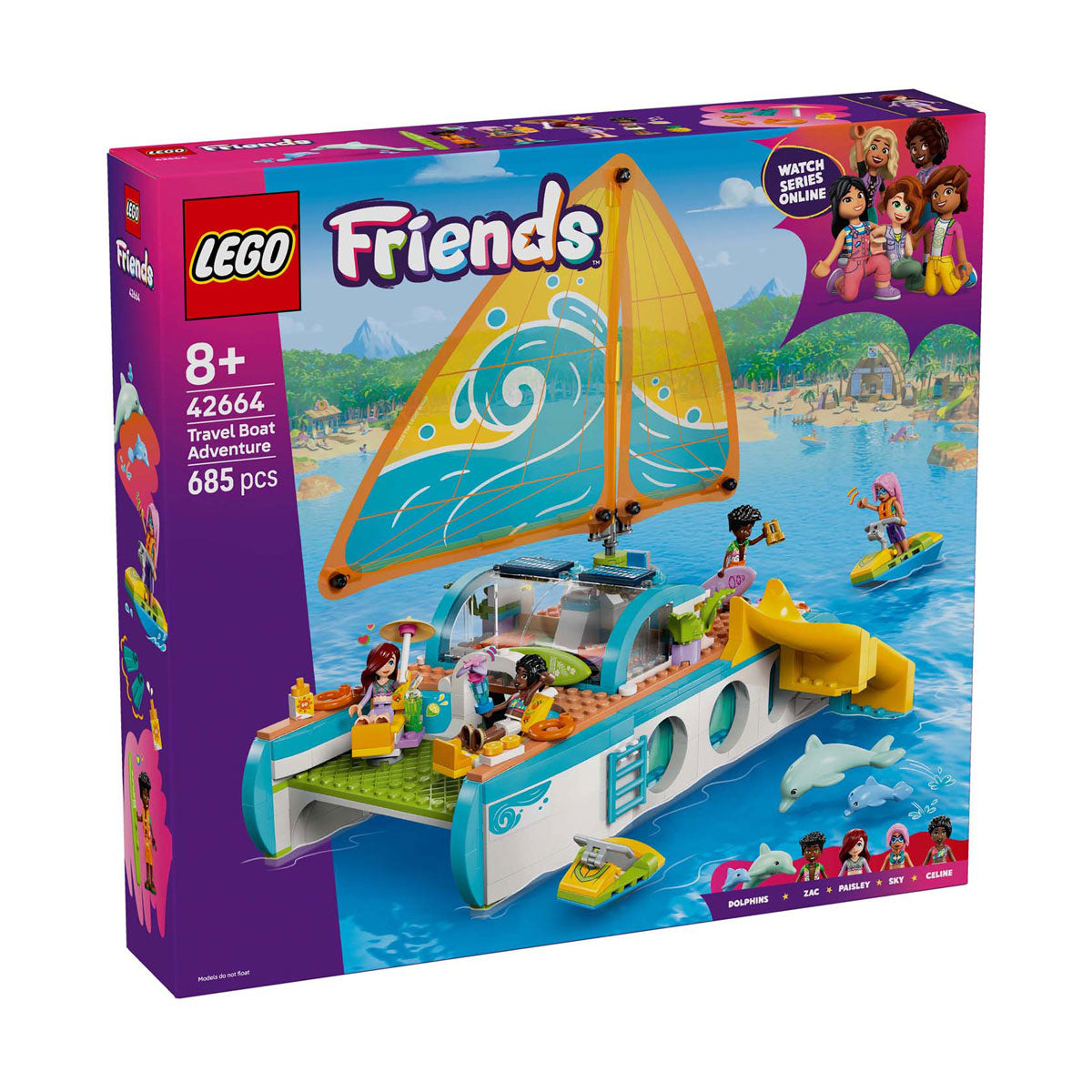 Jouet en bateau d'aventure en bateau Lego Friends pour enfants - 42664